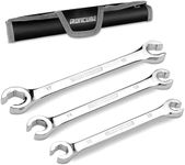 ironcube Flare Nut Wrench Set: 3-piece Metric 10-17mm - Brake Line Wrench Set for Removing or Replacing Nuts on Fuel, Brake or Air Conditioning Lines