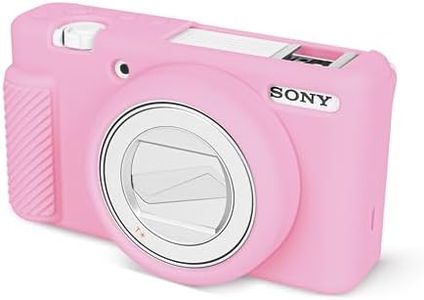 Rieibi ZV-1F Case, Soft Silicone Protective Case for Sony ZV1F/ZV-1M2/ZV-1 Mark II Vlog Camera, Lightweight ZV1F Case - Pink