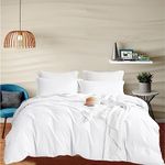 EGYLIN 800 Thread Count 100% Egyptian Cotton King Size Duvet Cover Set Long Staple Cotton White Quilt Cover With 2 Pillowcases, Extra Soft Non-Iron Easy Care Luxury Sateen Bedding Set