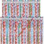 Rhode Island Novelty Lot Of 144 Assorted Christmas Holiday Theme Wooden Pencils - 7.5"