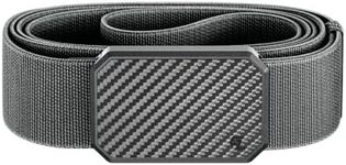 Groove Life Groove Belt Carbon Fiber/Deep Stone - Men's Stretch Nylon Belt with Magnetic Aluminum Buckle, Lifetime Coverage - XX-Large (51-60")