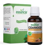 essancia - NATURALLY IN EVERY DROP Cedarwood Essential Oil For Relaxation,Skin,Hair Care,Body Care,Fungal Infection,Diffuser & Aromatherapy. 100% Natural,Pure & Therapeutic Grade Essential Oil (30Ml)