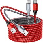 Long USB C Cable 10ft/3M, 2Pack USB C Charger Cable Nylon Braided USB Type C Fast Charge Cable Compatible with Samsung Galaxy A10e A20 A50 A51 A71,S20 S10 Plus S10E,Note 20 10, Moto