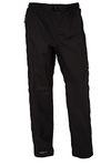 Mountain Warehouse Downpour Womens Waterproof Trousers - Rain Pants, Breathable, Durable Overtrousers, Taped Seams with Half Zip - for Spring Summer, Travelling, Hiking Black 12