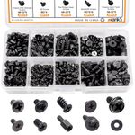 mankk 400PCS Computer Standoffs Screws Assortment Kit Motherboard Screws for HDD Hard Drive,PC Case,PC Fan,ATX Case, SSD,CD-ROM,Used for DIY PC Installation and Repair M-138-BK-400PCS