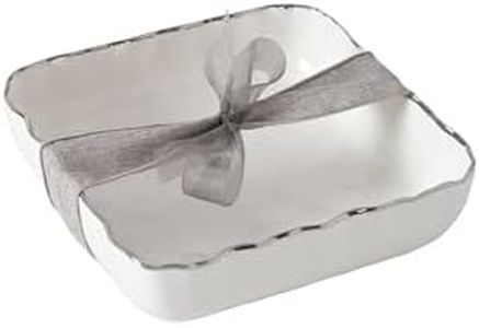 Pampa Bay Portofino Cocktail Napkin Holder (White and Silver)