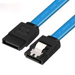 Yeung Qee SATA Cable III, 5 Pack SATA Cables III 6 Gbps Straight HDD SDD Data Cable with Locking Latch, 18 Inch Compatible SATA HDD, SSD, CD Driver, CD Writer (blue)