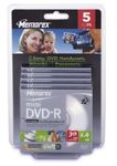 Memorex Mini DVD-R 8cm, 1.4GB Disc, with Jewel Box, 5 Pack