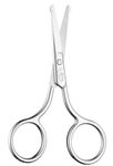 Beauté Secrets Nasal Safety Personal Grooming Scissors for Nose Hair Cutting, Beard, Mustache, and Eyebrow | Nose Hair Remover & Trimmer with Blunt Round Tip & Heavy Duty Non Rusting SS Metal