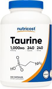 Nutricost Taurine 1000mg Capsules Supplement, 240 Capsules Per Bottle, Non-GMO & Gluten Free