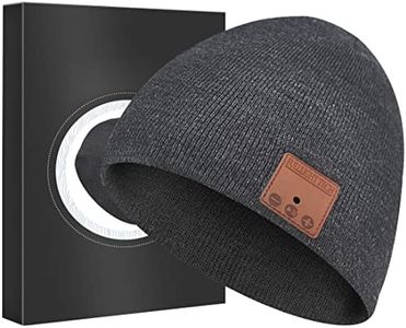 Bluetooth Beanie Headphones Hat Unique Christmas Tech Gifts Dark Gray