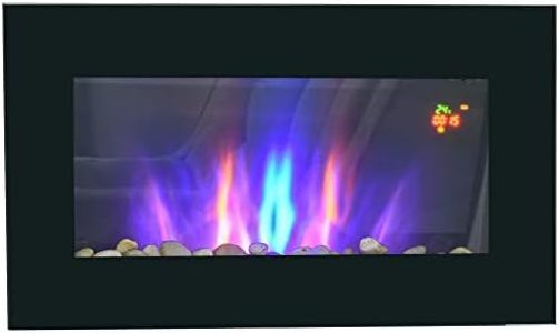 HOMCOM 1000W/2000W Electric Wall Fireplace w/LED Flame Effect Timer Remote Sleek Stylish Safe Home Heating 20-25㎡