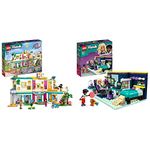 LEGO 41731 Friends Heartlake International School Playset & 41755 Friends Nova's Room Gaming Themed Bedroom Playset