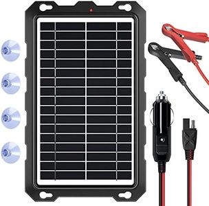 SUNAPEX 12V Solar Battery Charge: 10W Waterproof Portable Solar Panel Kit - Battery Maintainer Trickle Charger - with Upgrade Built in Charge Controller for Car Boat RV Trailer Automotive Motorcycle