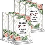 5 x 7 Acrylic Sign Holder - Clear W