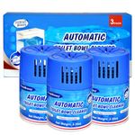 OceanBreezy Automatic Toilet Bowl Cleaner Bottles, 3 Pack Blue In-Tank Toilet Cleaner for Everyday Freshness & Stain Build-Up Prevention, Septic Safe, Chlorine Free, Fresh Scent, Up to 3-Month Each