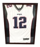 DECOMIL - Ultra Clear UV Protection Baseball/Football Jersey Frame Display Case Shadow Box, Cherry