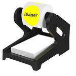 iEager Label Holder Thermal Label Holder for Rolls and Fanfold Labels Shipping Label Stand Desktop Printer Accessory Supplies for Home, Office (Black)