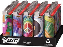 BIC Maxi Pocket Lighter, Special Edition Time Out Collection, Assorted Unique Lighter Designs, 50-Count Tray of Lighters