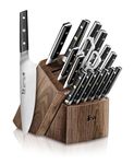 Cangshan TC Series 1021455 Swedish 14C28N Steel Forged 17-Piece Knife Block Set, Walnut