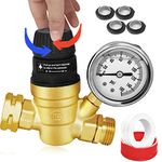 RV Water Pressure Regulator with Handle Adjustable, Adjustable Water Pressure Regulator for RV Camper, RV Water Pressure Regulator with Gauge, RV Water Pressure Regulator for RV Camper Travel Trailer