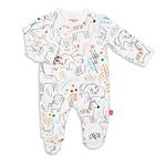 Magnetic Me Footie Pajamas 100% Organic Cotton Baby Sleepwear Quick Magnetic Fastener Sleeper - - 0-3 Months