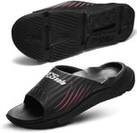 PCSsole High Arch Support Orthotic Sandals – Open Toe Recovery Slides with Deep Heel Cup & Metatarsal Pad – Shock Absorption Cushion & Non-Slip Rubber Sole for Plantar Fasciitis Comfort, Flat Feet & Heel Pain Relief