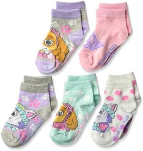 Paw Patrol Girls 5 Pack Shorty Socks, Pastel Big Face