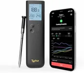 Typhur SYNC Gold Lite Wireless Meat Thermometer | Slim Probe | 10x Stronger Signal Than Bluetooth | Reliable Readings Through Closed Smoker, Kamado Grill, BBQ, and Tough Obstacles | Easy-to-Use Base