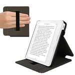 kwmobile Cover Compatible with Kobo Libra Colour Case - Stand + Strap - Library Motto Multicolor