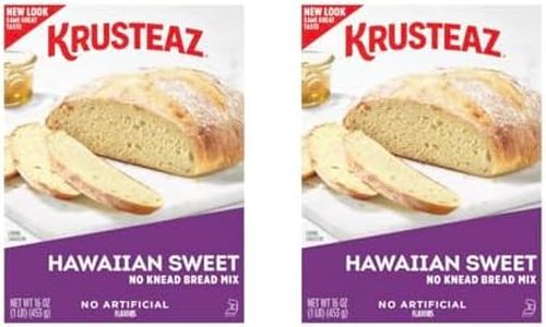 Krusteaz's Artisan Hawaiian Sweet Bread Mix, No Knead, Pack of 2, 16 oz Boxes w/Exit 28 Bargains sticker