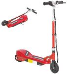 HOMCOM Kids Electric Scooter, 5.5 Inch Foldable Kids Scooter for Ages 7-14, 120W Motor, Up to 12km/h, 10km Range, Adjustable Height, Red