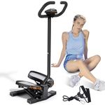 Sportsroyals Stair Stepper for Exercises-Twist Stepper with Resistance Bands and 330lbs Weight Capacity