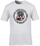 Hippowarehouse Cobra Kai Strike First - Strike Hard Unisex Short Sleeve t-Shirt (Specific Size Guide in Description) White