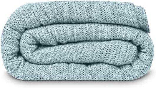Linteum Textile Supply Leno Weave Ice Grey Blanket, Queen 100% Cotton, Lightweight, Warm, Extra-Fluffy, Premium and Durable Soft & Cozy Bed Blanket for Bed, Couch, Sofa Throw for All Season