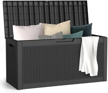 Outdoor Storage Box, 66 Gallon Waterproof Deck Boxes, Large Lockable Pool Storage Bins for Package Delivery, Porch, Garden Tool, Cushion, Patio, Anti-Theft Weatherproof & UV-Resistant Parcel Drop Box