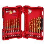 for Milwaukee Shockwave Impact Duty Red Helix 48-89-4631 Titanium Drill Bit Set 23Pc L 11 x W 9.4 x H 1.7 inches