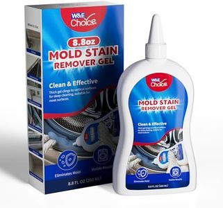 W&E Choice Mold Stain Remover Gel Cleaner for Shower, Bathroom Tile Grout and Caulk - Heavy Duty Mildew Stain Cleaner for Front Load Washing Machine Rubber Seal - No Scrubbing Gel Formula, 8.8 Fl Oz
