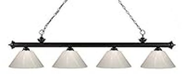 Z-Lite 200-4BRZ-PWH 4-Light Billiard Light, White