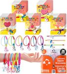 UpBrands 36 Bi-Color Unicorn Zipper Bracelets with 36 Valentine's Day Cards - Sensory Fidget Valentine's Favors and Gifts for Kids Classroom Exchanges