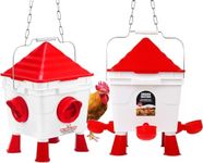 Chicken Feeder and Drinker Set, Automatic Gravity Feeder/8.5L, Chicken Feeder and Drinker for Chicken/Duck/Poultry