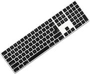 Masibloom Silicone Keyboard Cover for iMac Magic Keyboard with Numeric Keypad MQ052LL/A (A1843) US/EU Layout Ultra Thin Protective Film