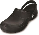 Crocs Women's Mercy Work Clogs, Slip Resistant Work Shoes, Black/Black, 7 Women