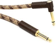 Fender® Festival - Hemp Instrument Cable - 18.6 ft (5.5m) - STR/ANG - Brown