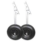 Seamax EZ Load Boat Launching Wheels Set for Inflatable Boat & Aluminum Boat, Support MAX 500Lbs Loading Dolly Wheels