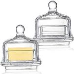 Dicunoy 2 Pack Glass Butter Dishes 
