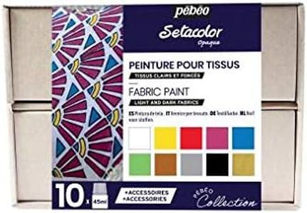 Pebeo Setacolor Opaque Collection Set, Assorted, 45 ml (Pack of 10)