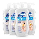 Dial Kids Body + Hair Wash, Peachy Clean, 24 Ounce (Pack of 4)