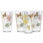 Lenox 866239 Butterfly Meadow Acrylic Highball Glass (Set of 4), Multicolor