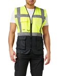 Portwest Warsaw Executive Vest, Size: M, Colour: Yellow/Black, C476YBRM